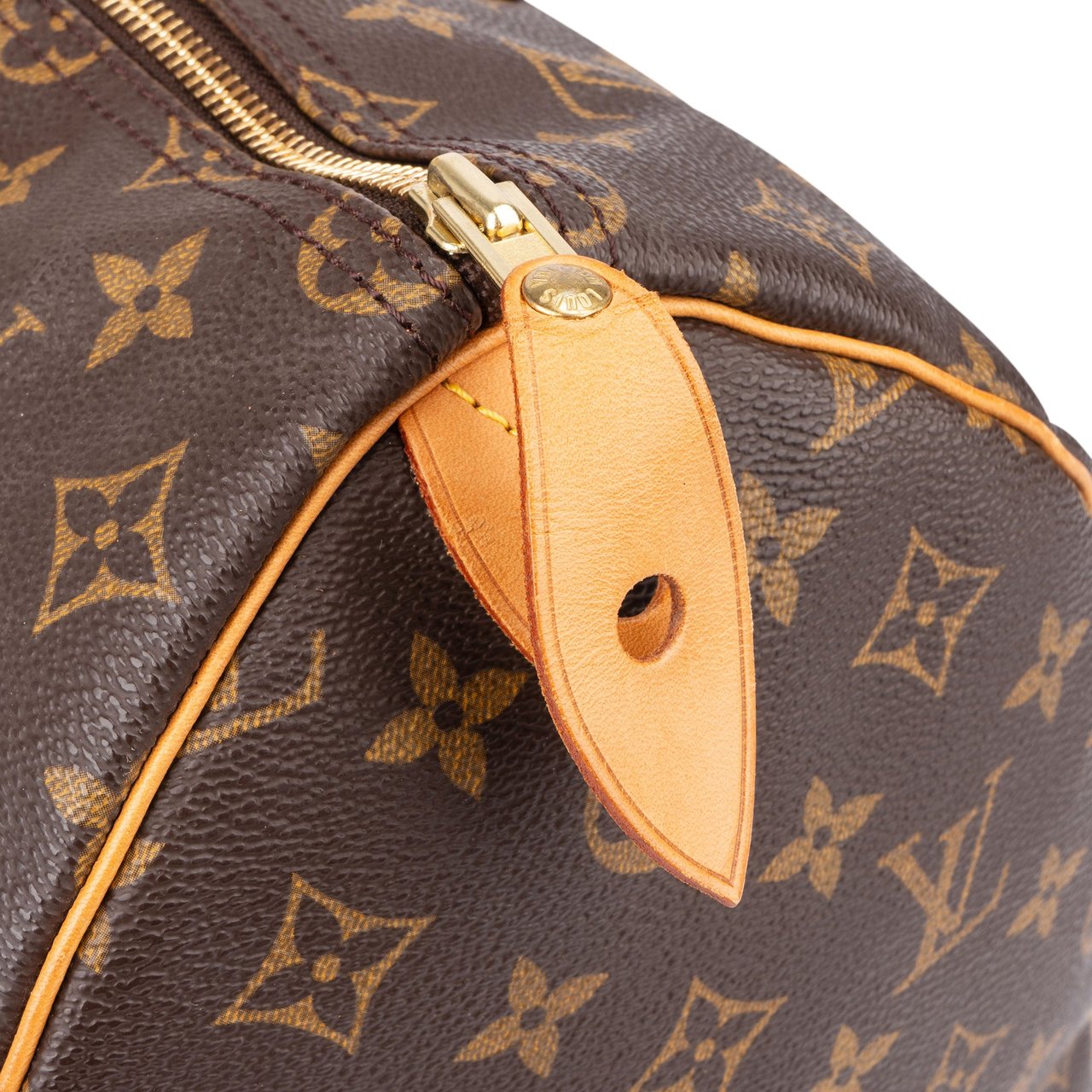 Louis Vuitton Louis Vuitton Canvas Monogram Speedy 35 Handbag Bruin