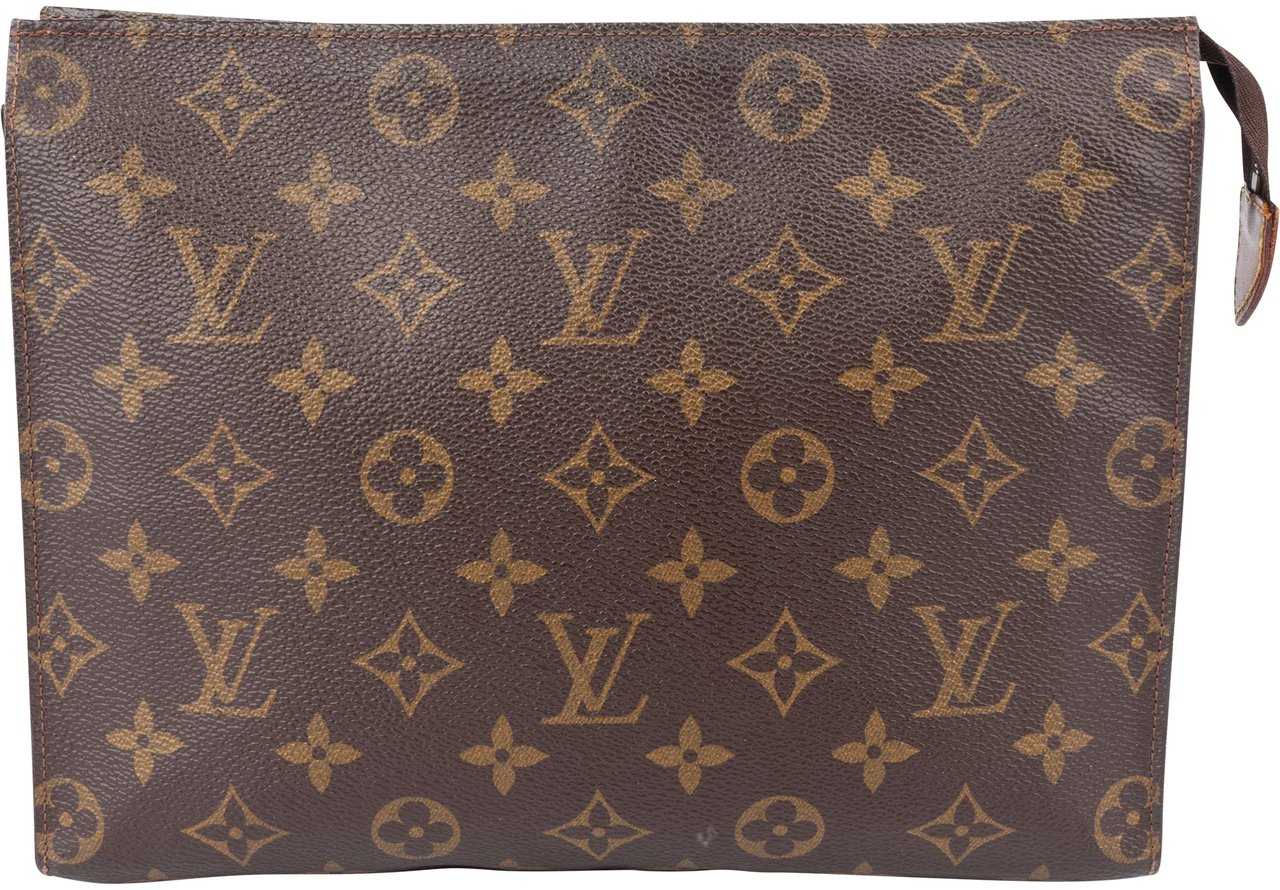 Louis Vuitton Louis Vuitton Canvas Monogram Poche Toilette 25 Clutch Bruin