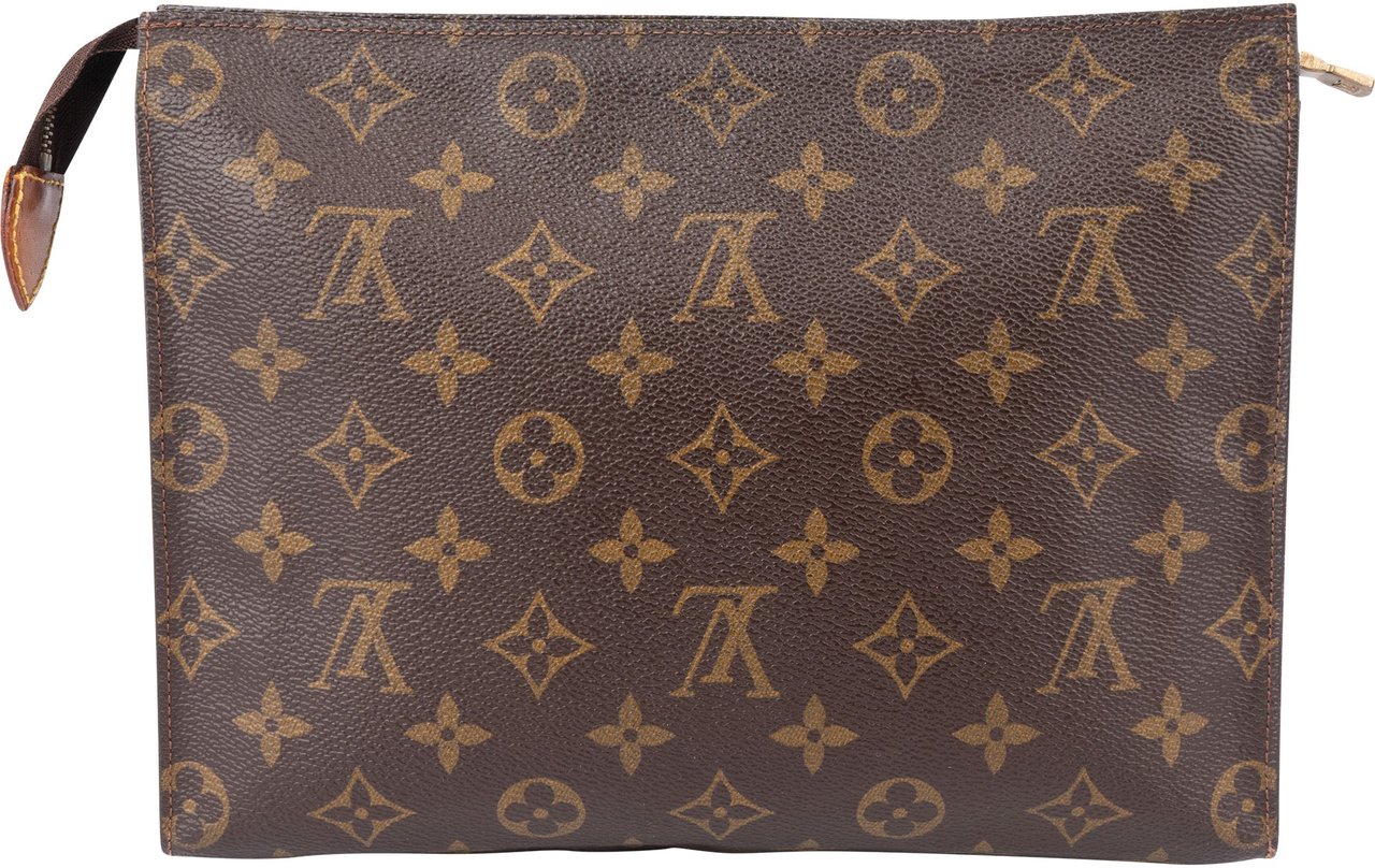 Louis Vuitton Louis Vuitton Canvas Monogram Poche Toilette 25 Clutch Bruin