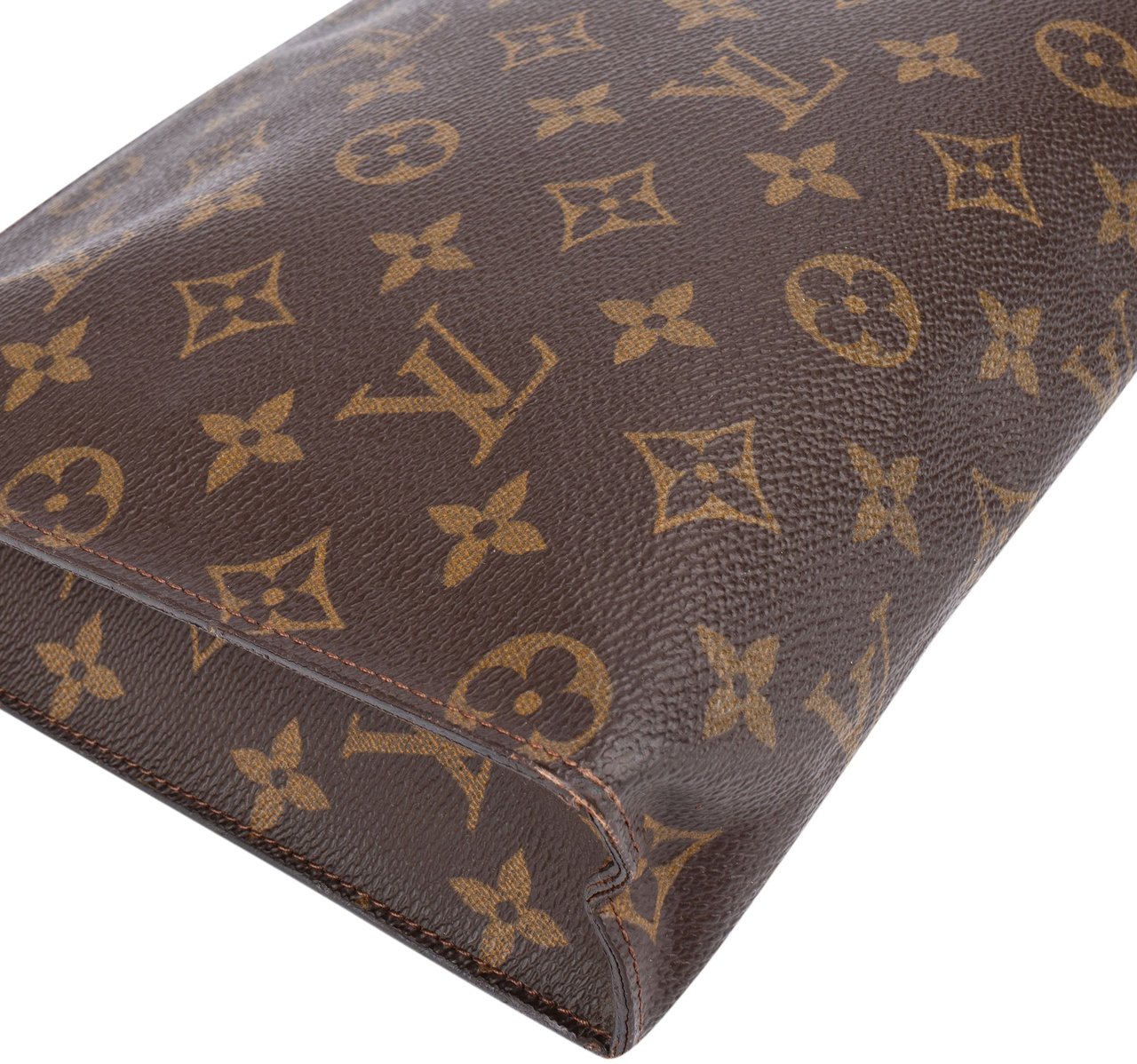 Louis Vuitton Louis Vuitton Canvas Monogram Poche Toilette 25 Clutch Bruin