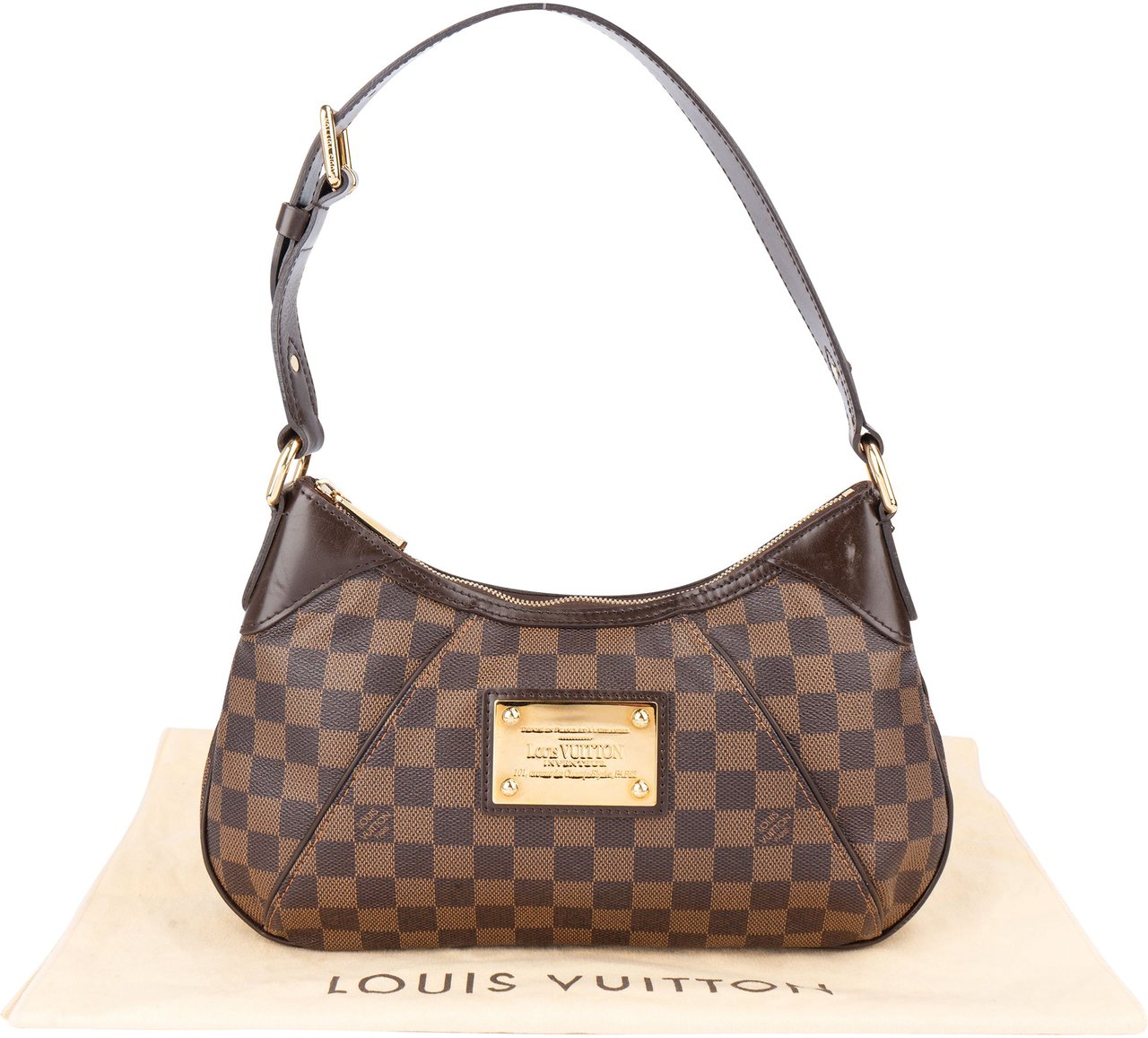 Louis Vuitton Damier Ebene Monogram Thames PM Shoulder Bag Bruin