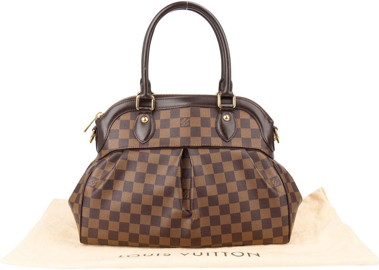 Louis Vuitton Louis Vuitton Damier Ebene Monogram Trevi PM Handbag Bruin
