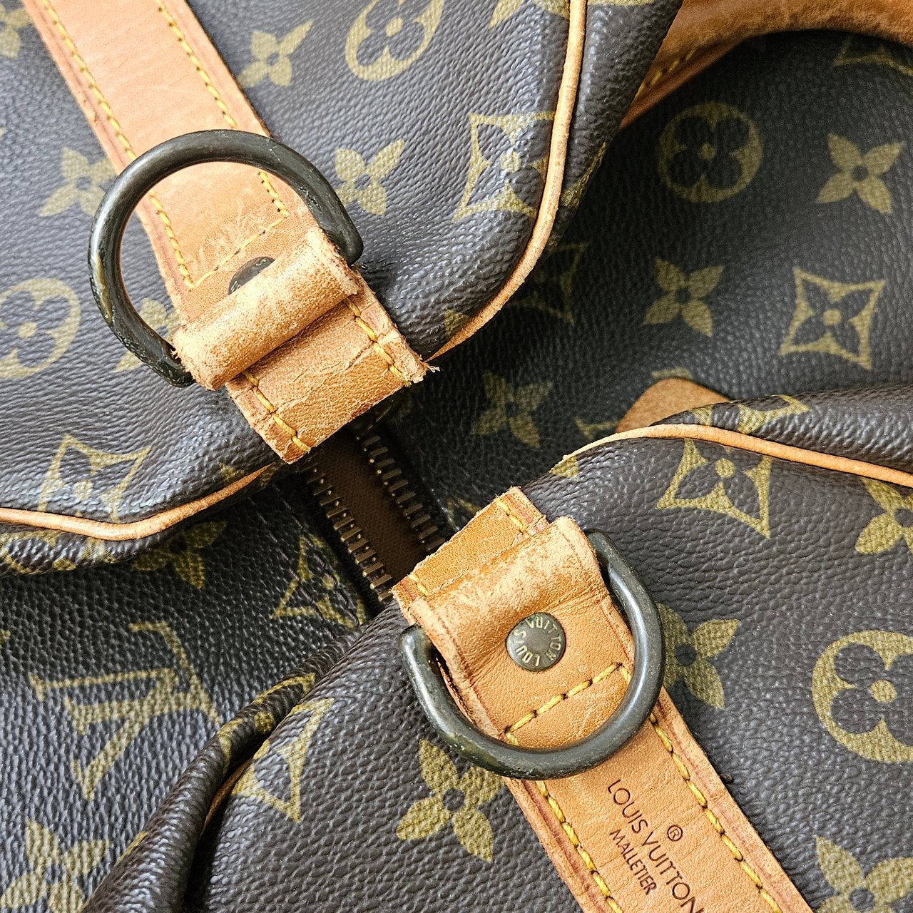 Louis Vuitton Louis Vuitton Canvas Monogram Keepall 55 Bandouliere Bruin