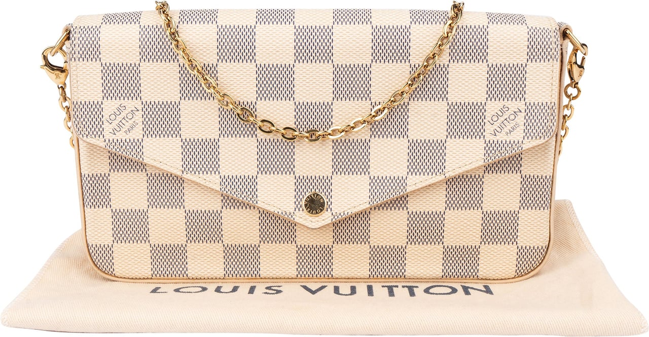 Louis Vuitton Louis Vuitton Damier Azur Felicie Crossbody Bag Wit