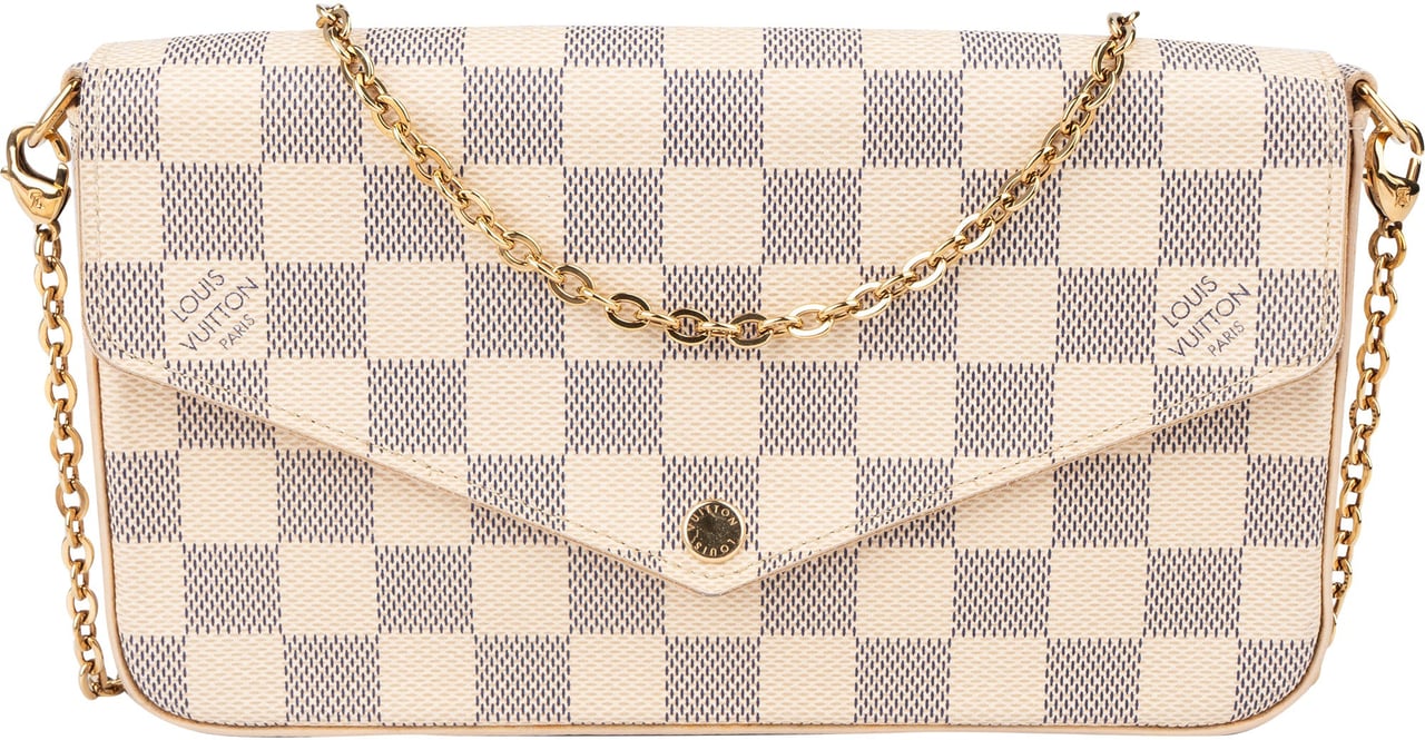 Louis Vuitton Louis Vuitton Damier Azur Felicie Crossbody Bag Wit