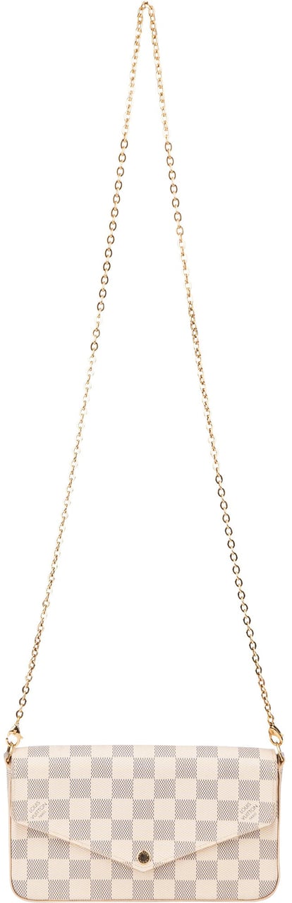 Louis Vuitton Louis Vuitton Damier Azur Felicie Crossbody Bag Wit