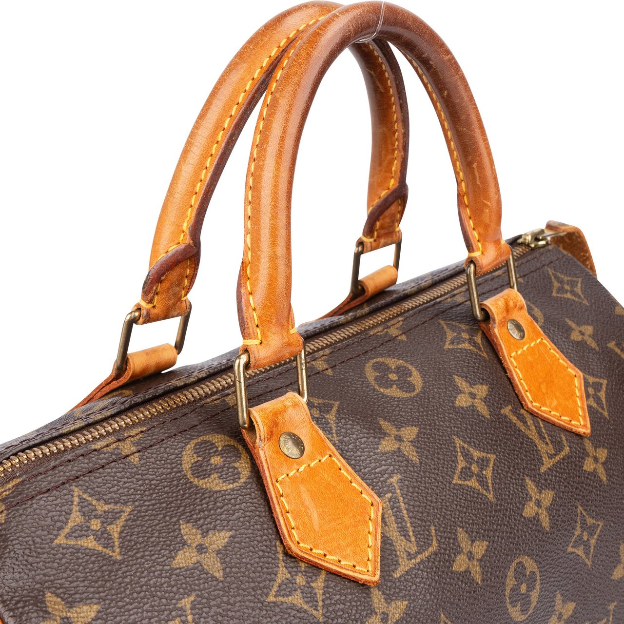 Louis Vuitton Louis Vuitton Canvas Monogram Speedy 30 Handbag Bruin