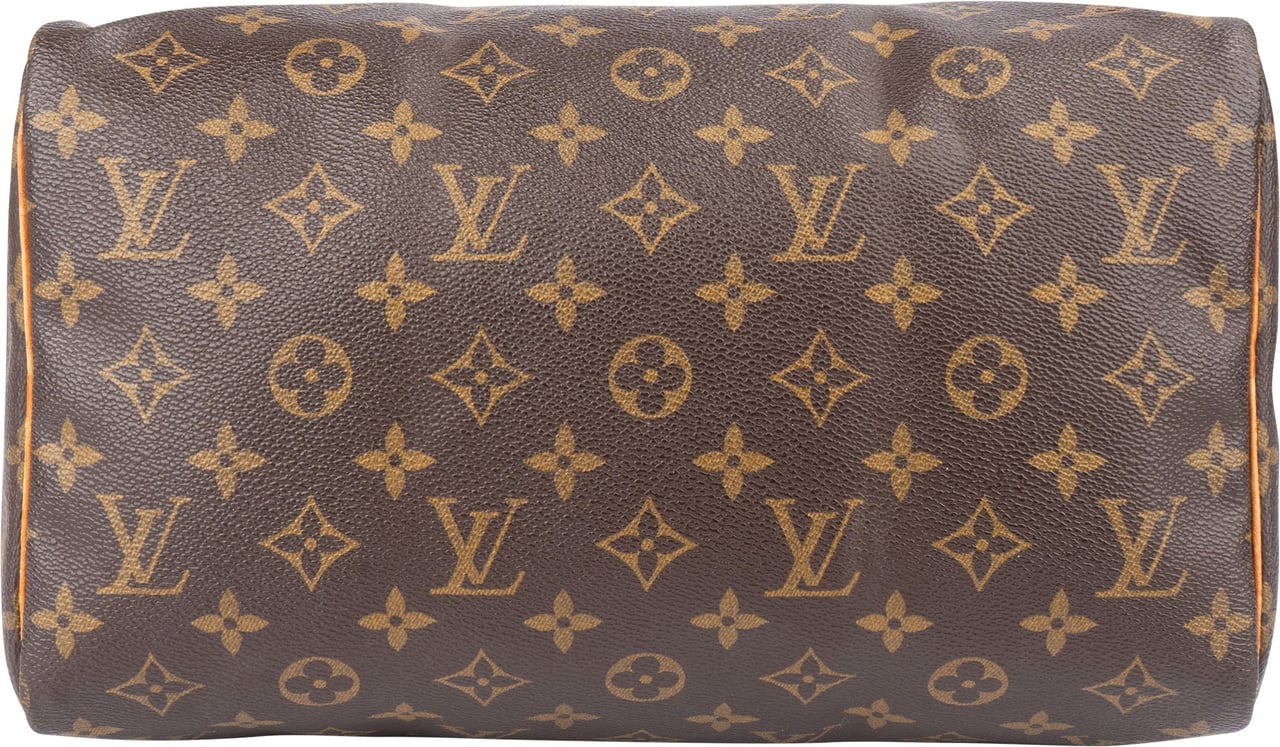 Louis Vuitton Louis Vuitton Canvas Monogram Speedy 30 Handbag Bruin