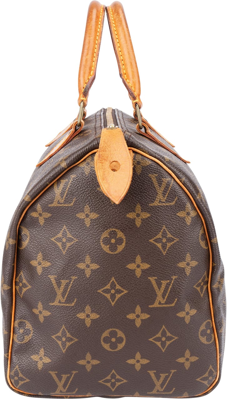 Louis Vuitton Louis Vuitton Canvas Monogram Speedy 30 Handbag Bruin