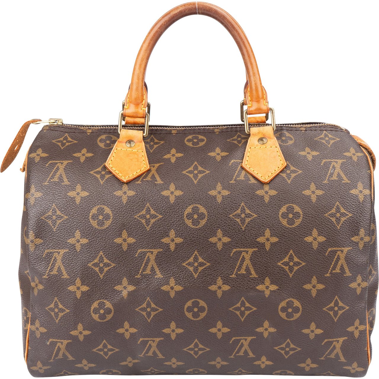 Louis Vuitton Louis Vuitton Canvas Monogram Speedy 30 Handbag Bruin