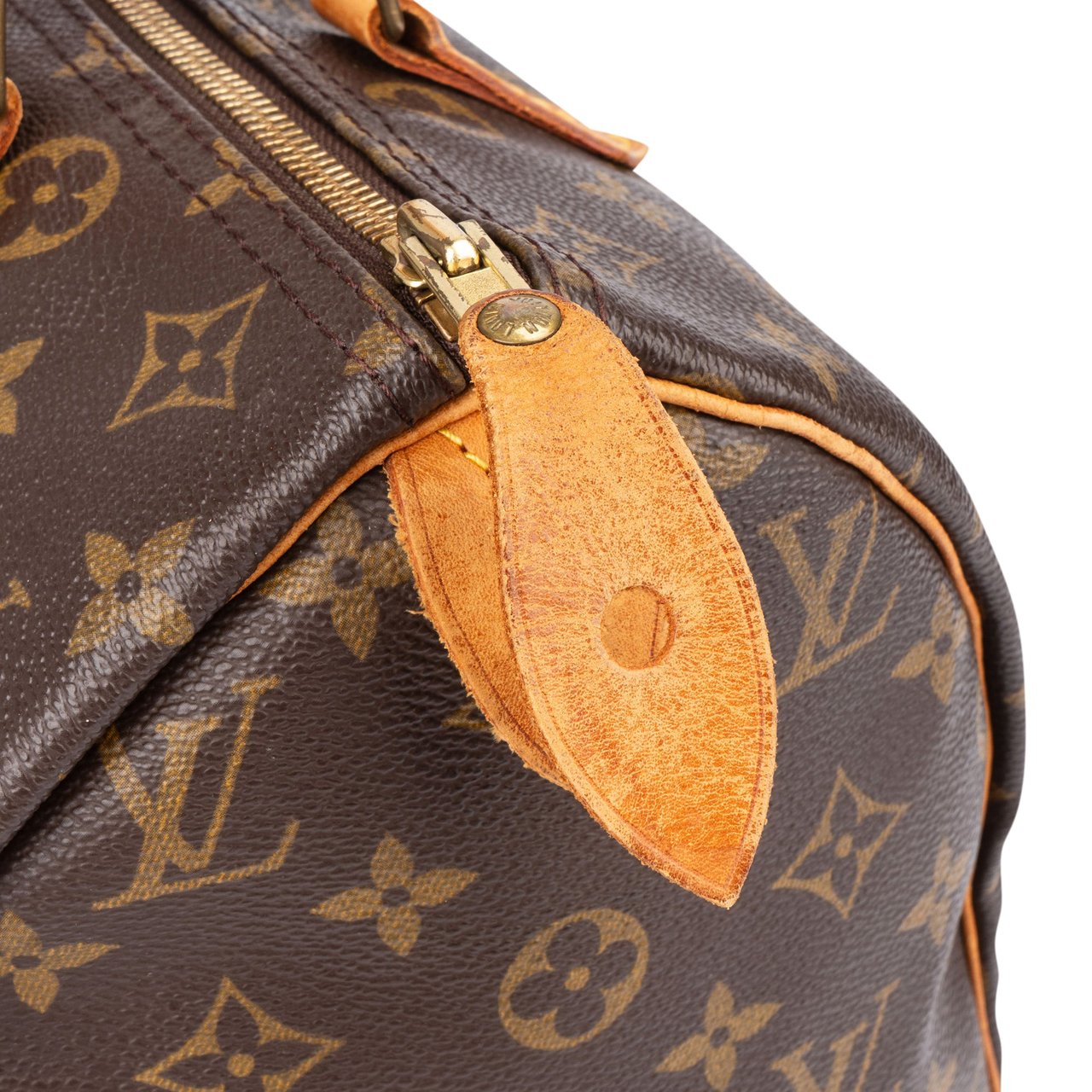 Louis Vuitton Louis Vuitton Canvas Monogram Speedy 30 Handbag Bruin