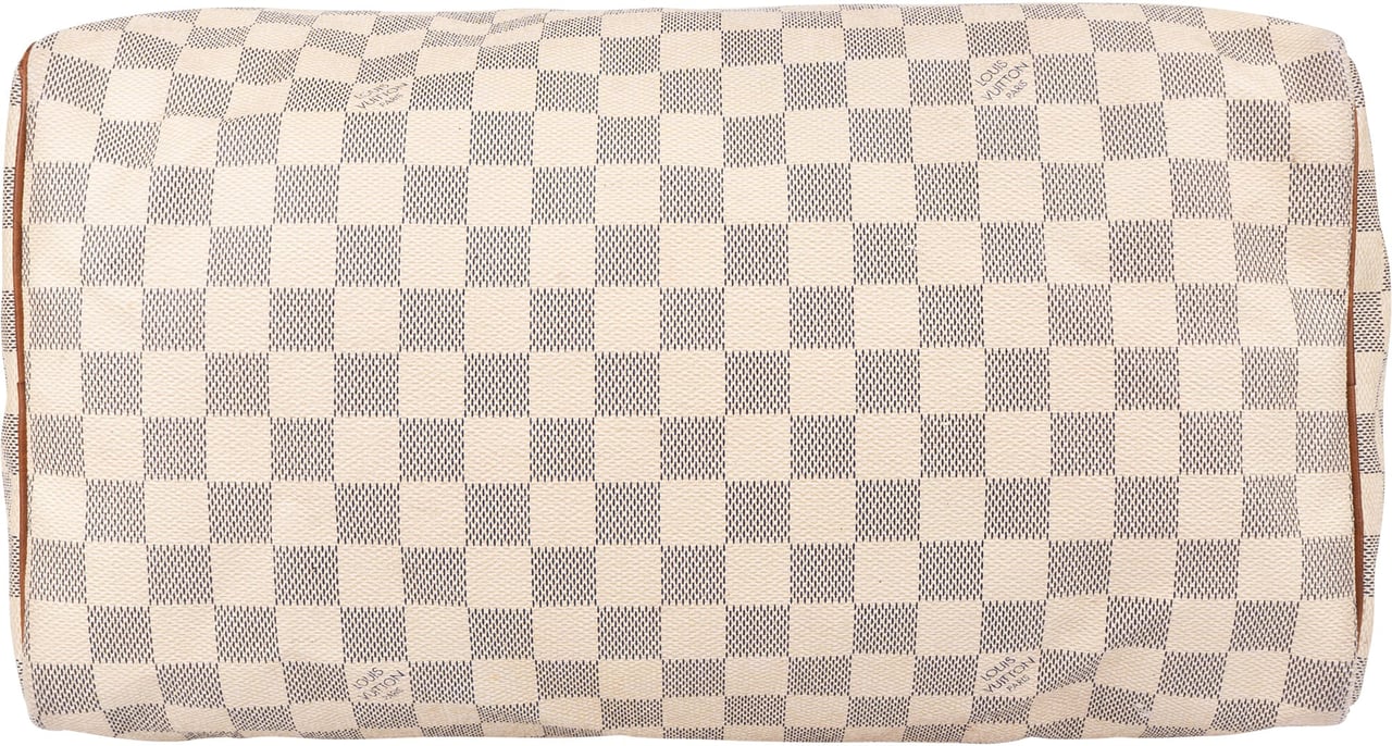 Louis Vuitton Louis Vuitton Damier Azur Monogram Speedy 35 Handbag Wit