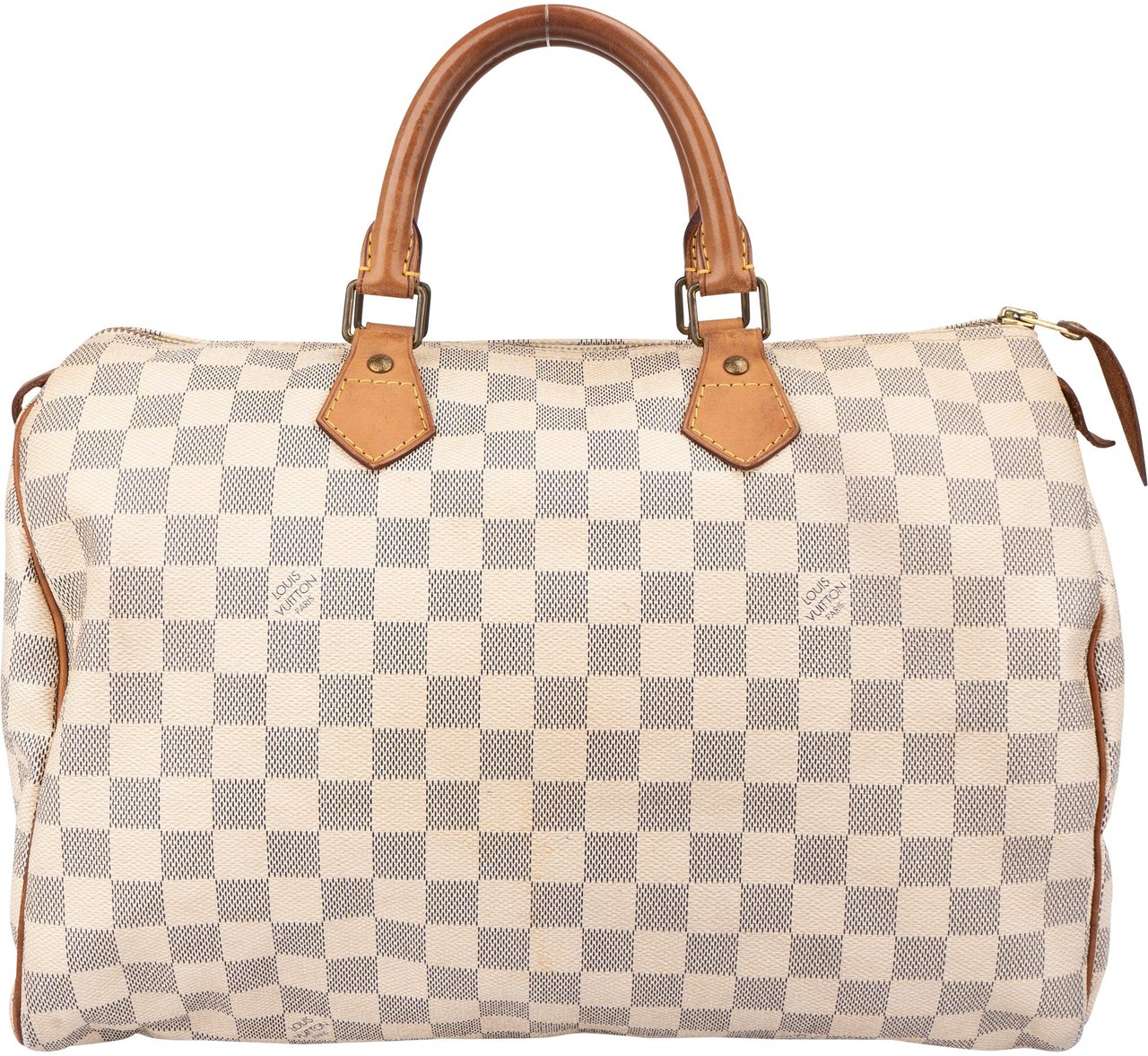 Louis Vuitton Louis Vuitton Damier Azur Monogram Speedy 35 Handbag Wit