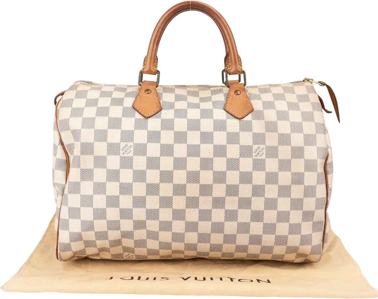 Louis Vuitton Louis Vuitton Damier Azur Monogram Speedy 35 Handbag Wit
