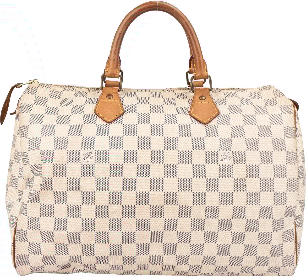 Louis Vuitton Louis Vuitton Damier Azur Monogram Speedy 35 Handbag Wit