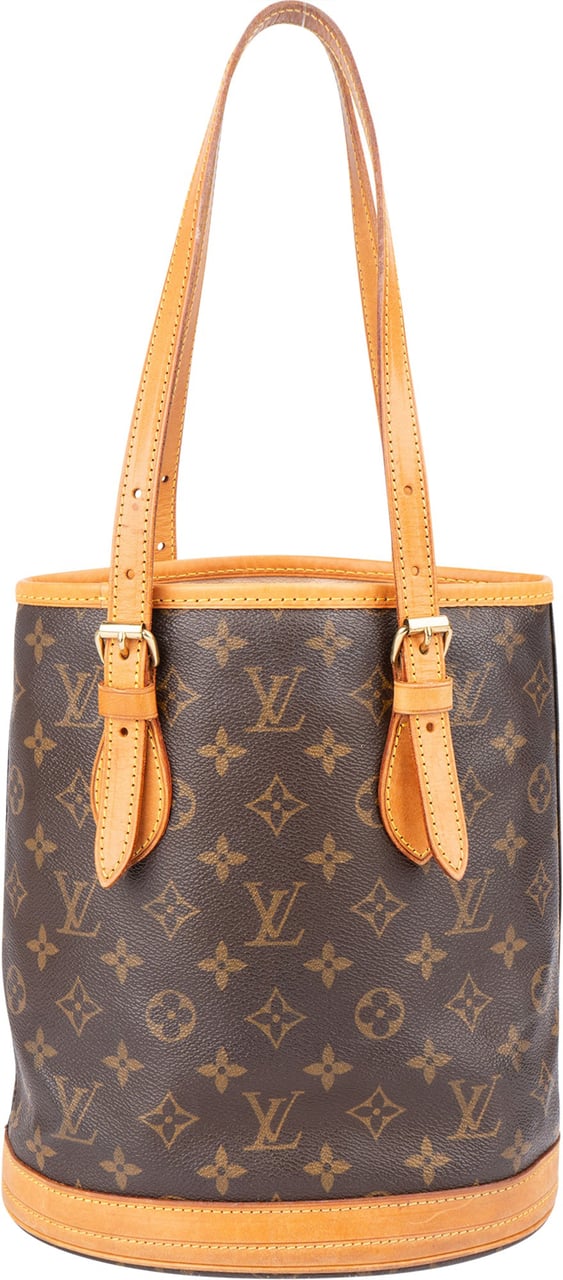 Louis Vuitton Louis Vuitton Canvas Monogram Bucket PM Handbag Bruin