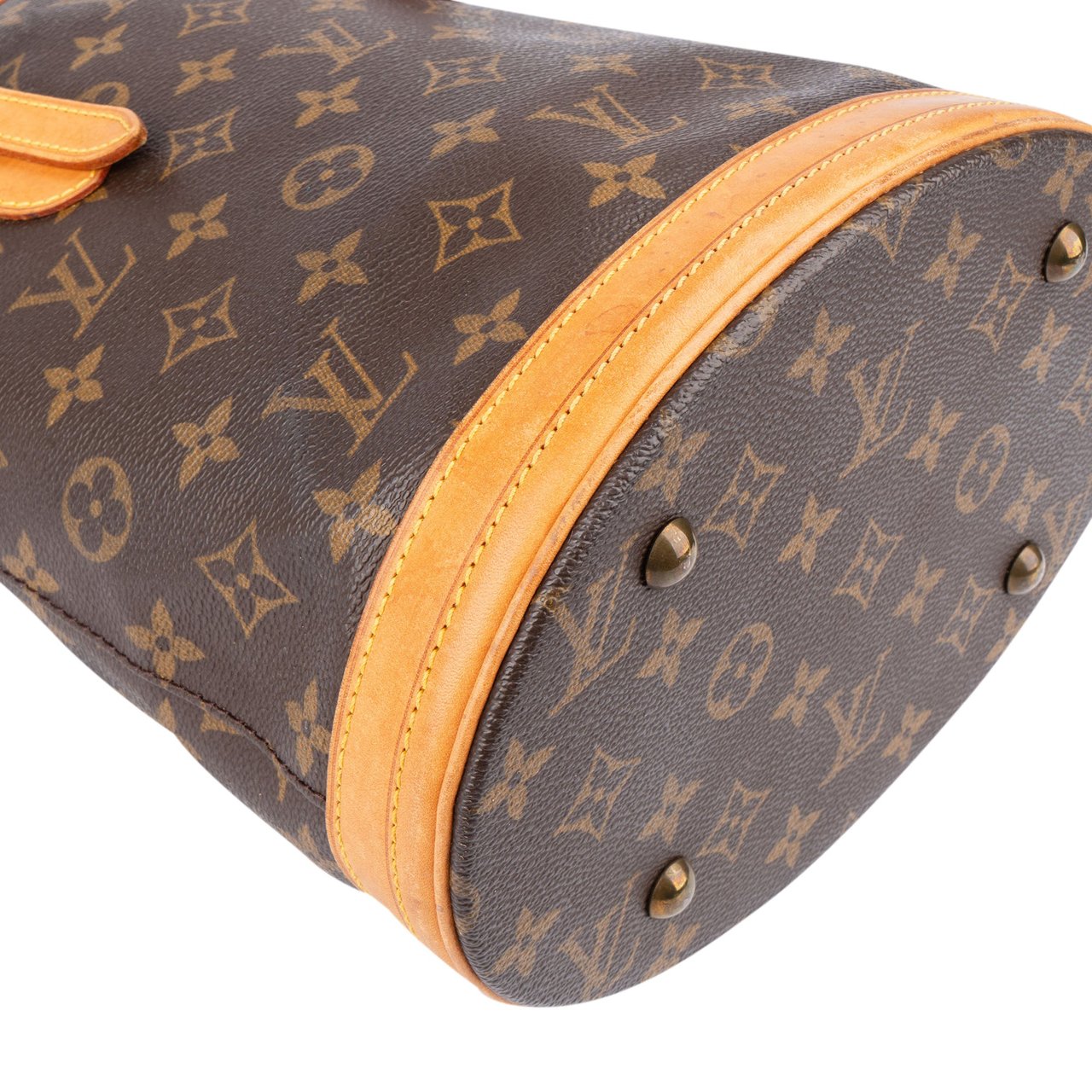 Louis Vuitton Louis Vuitton Canvas Monogram Bucket PM Handbag Bruin