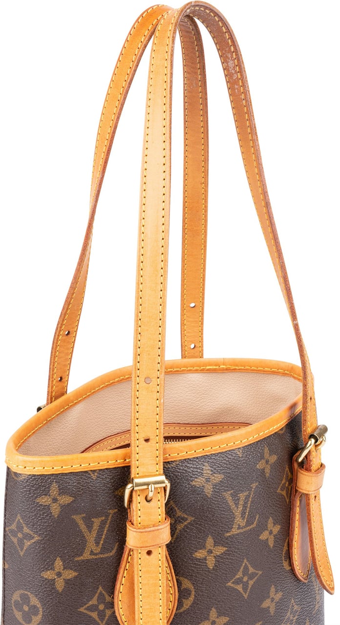 Louis Vuitton Louis Vuitton Canvas Monogram Bucket PM Handbag Bruin