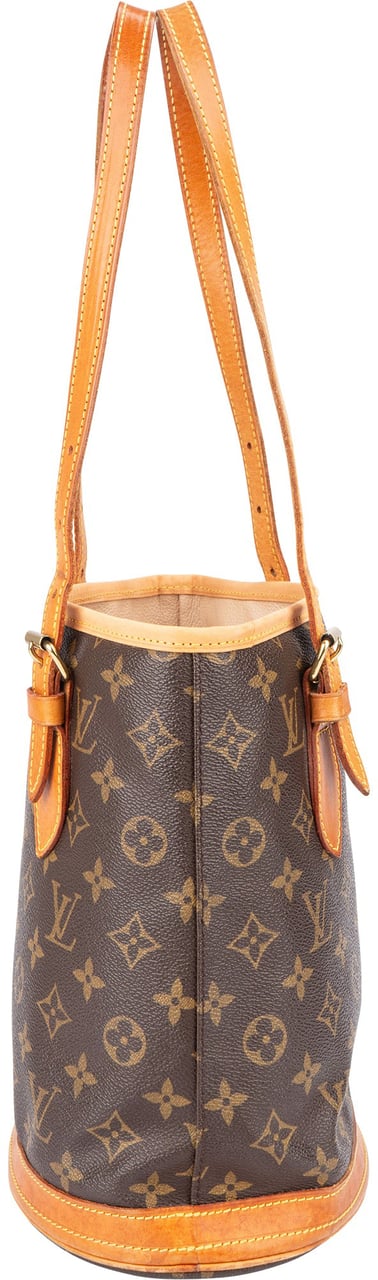 Louis Vuitton Louis Vuitton Canvas Monogram Bucket PM Handbag Bruin
