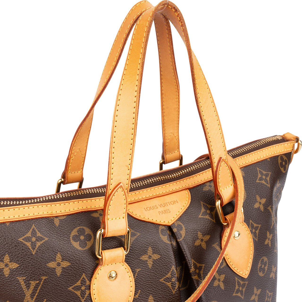 Louis Vuitton Louis Vuitton Canvas Monogram Palermo MM Handbag Bruin
