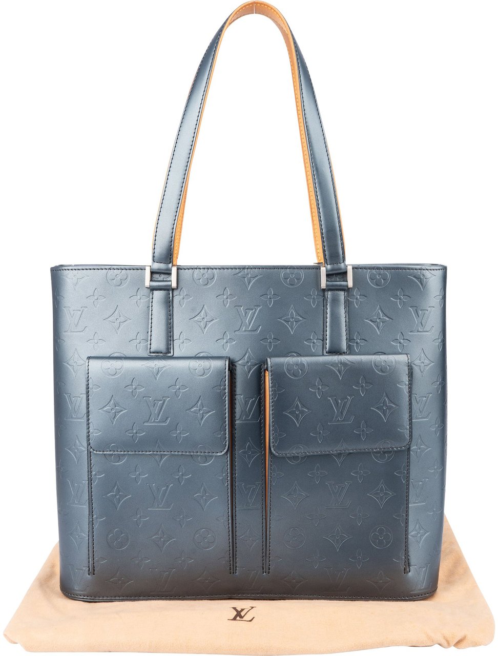 Louis Vuitton Louis Vuitton Mat Vernis Monogram Wilwood Handbag Blauw