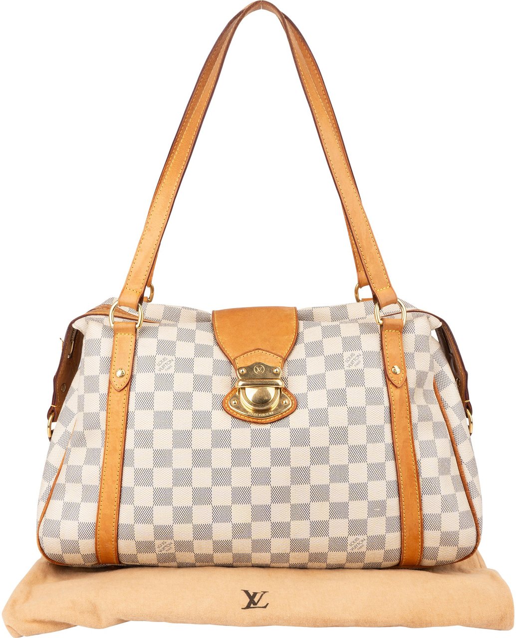 Louis Vuitton Louis Vuitton Damier Azur Monogram Stresa PM Shoulder Bag Wit