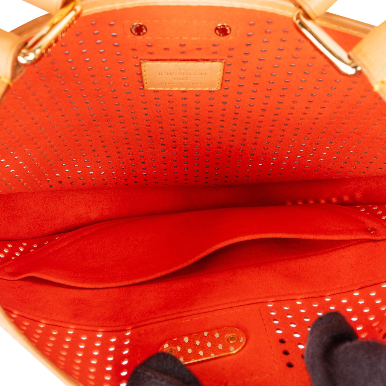 Louis Vuitton Louis Vuitton Limited Perforated Demi Lune Shoulder Bag Bruin