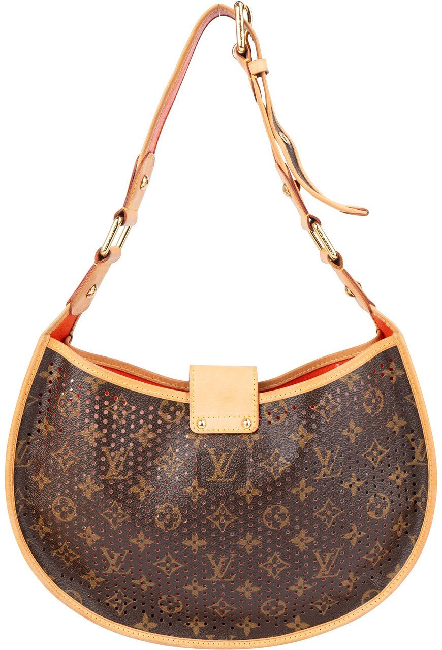 Louis Vuitton Louis Vuitton Limited Perforated Demi Lune Shoulder Bag Bruin