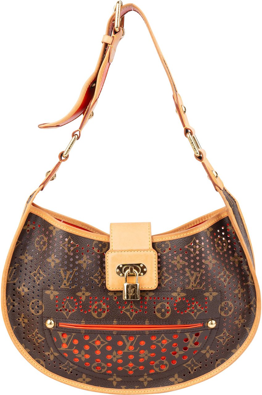 Louis Vuitton Louis Vuitton Limited Perforated Demi Lune Shoulder Bag Bruin