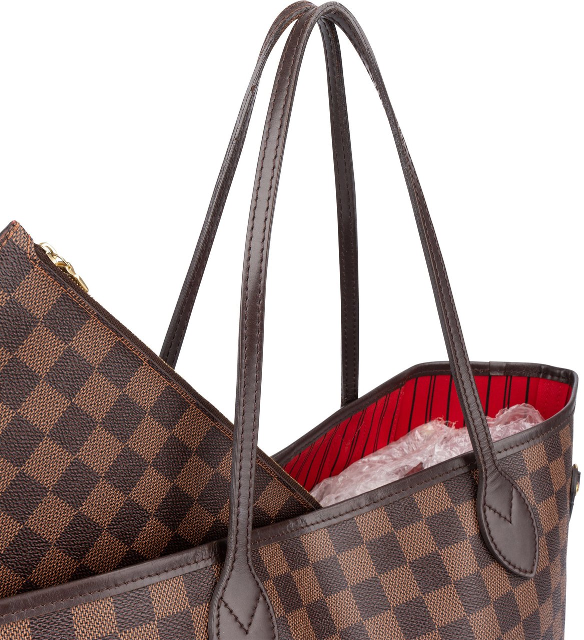Louis Vuitton Louis Vuitton Damier Ebene Monogram Neverfull MM Shopper Handbag Bruin