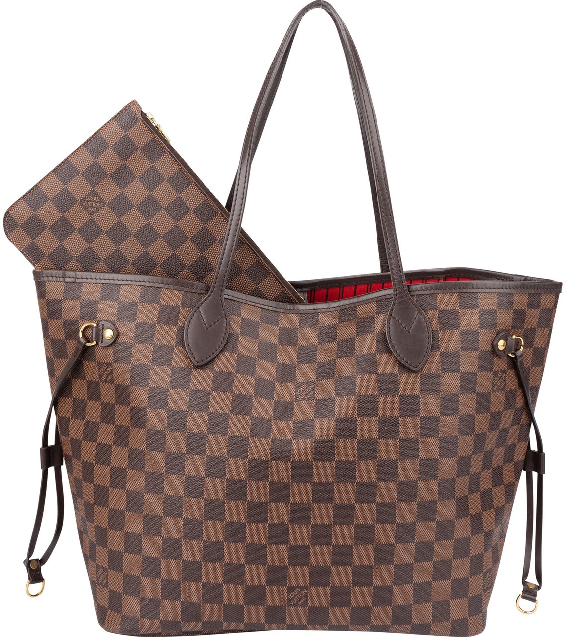 Louis Vuitton Louis Vuitton Damier Ebene Monogram Neverfull MM Shopper Handbag Bruin