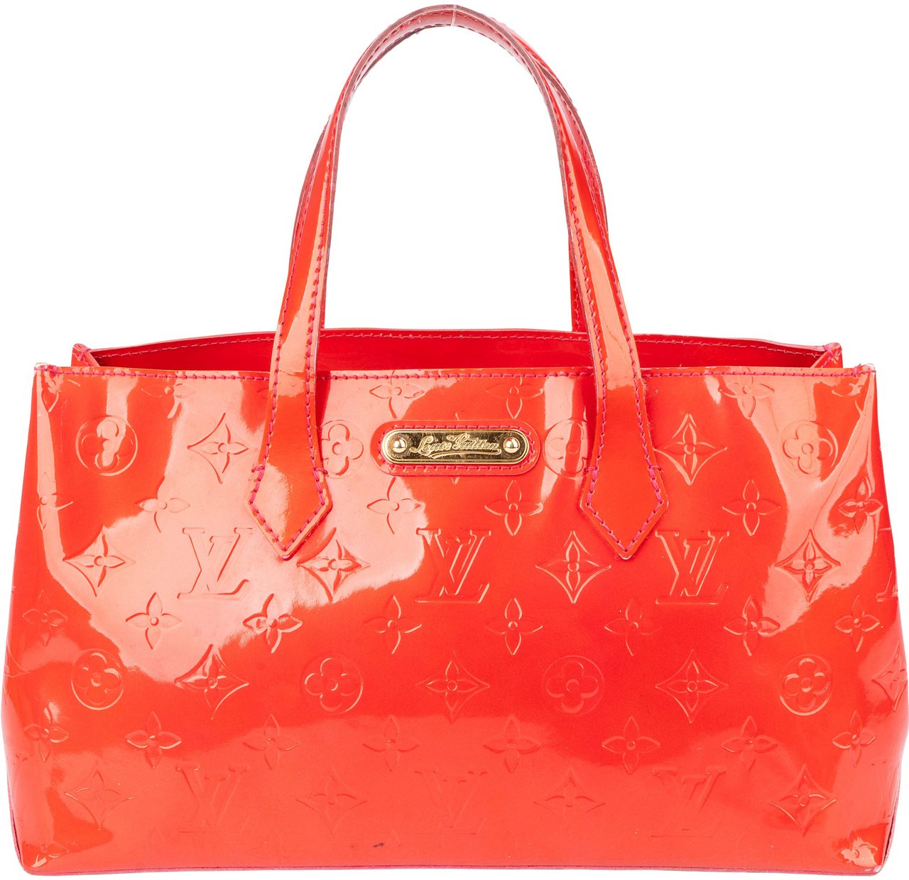 Louis Vuitton Louis Vuitton Red Vernis Monogram Wilshire Handbag Rood