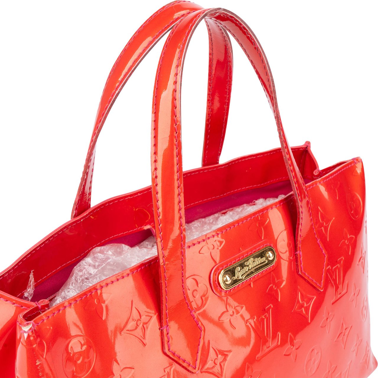 Louis Vuitton Louis Vuitton Red Vernis Monogram Wilshire Handbag Rood