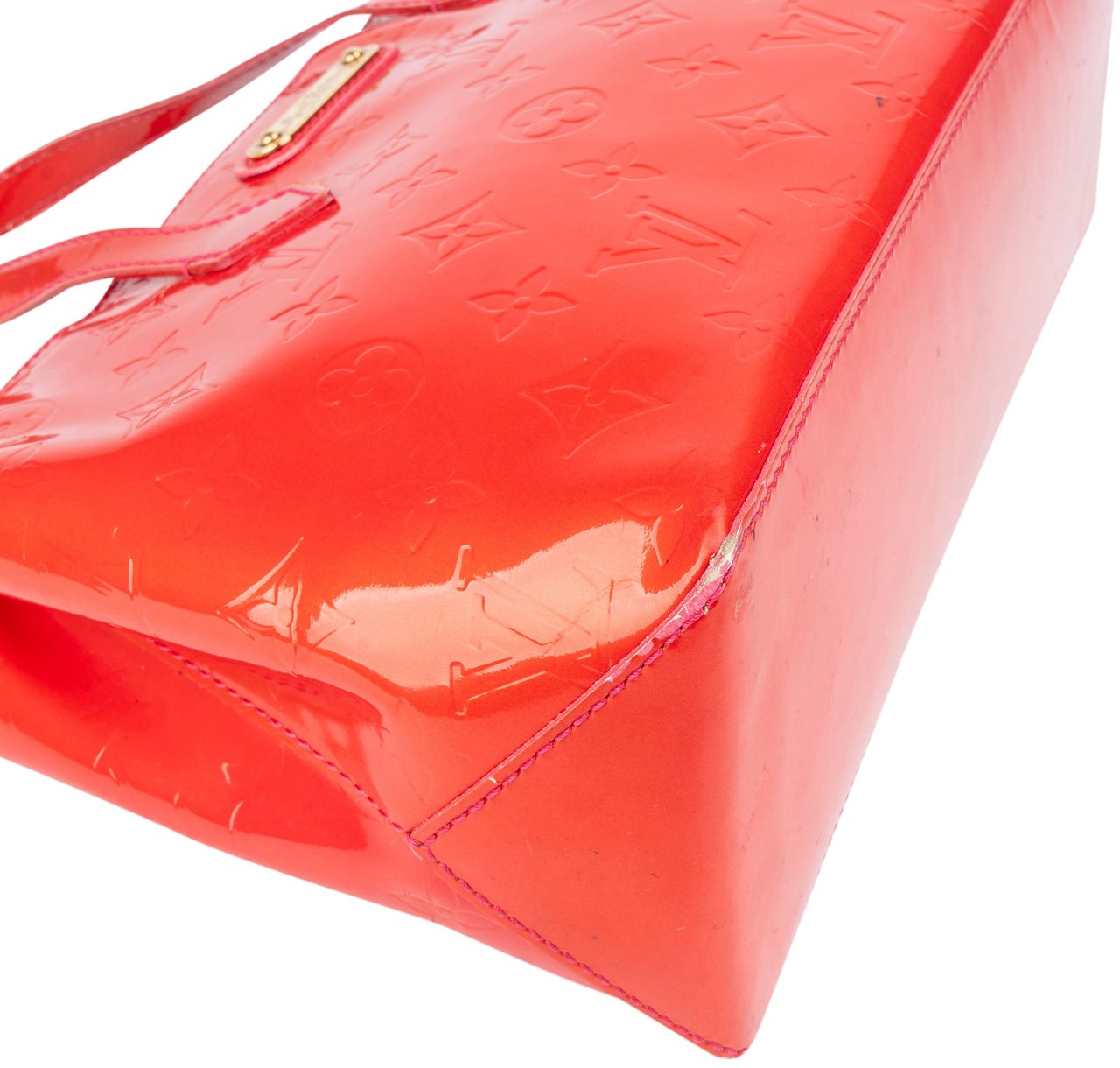 Louis Vuitton Louis Vuitton Red Vernis Monogram Wilshire Handbag Rood