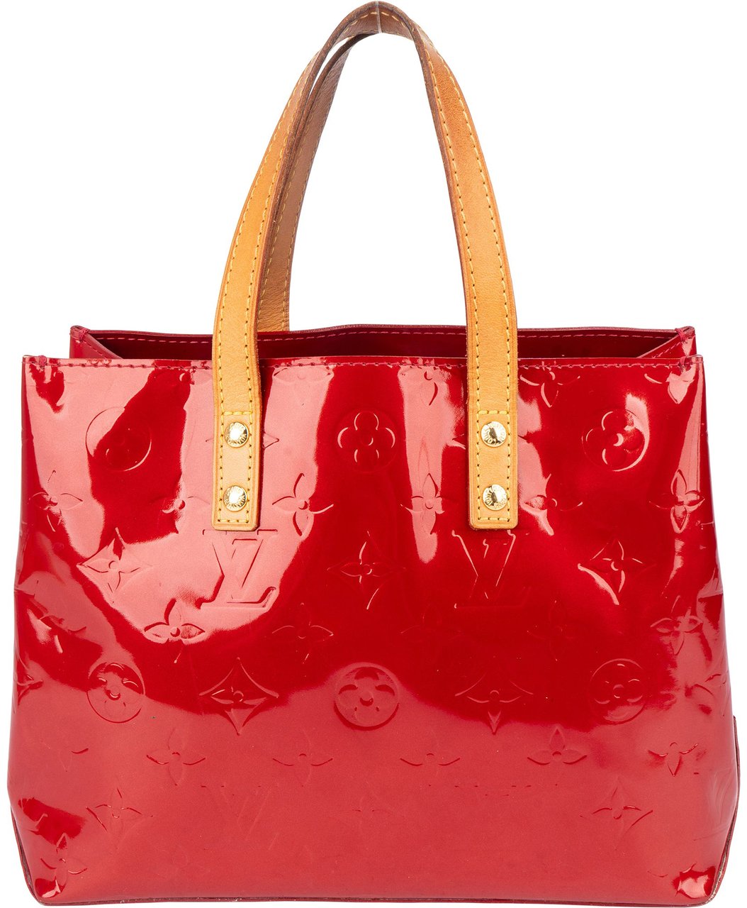 Louis Vuitton Red Vernis Monogram Reade PM Handbag Rood