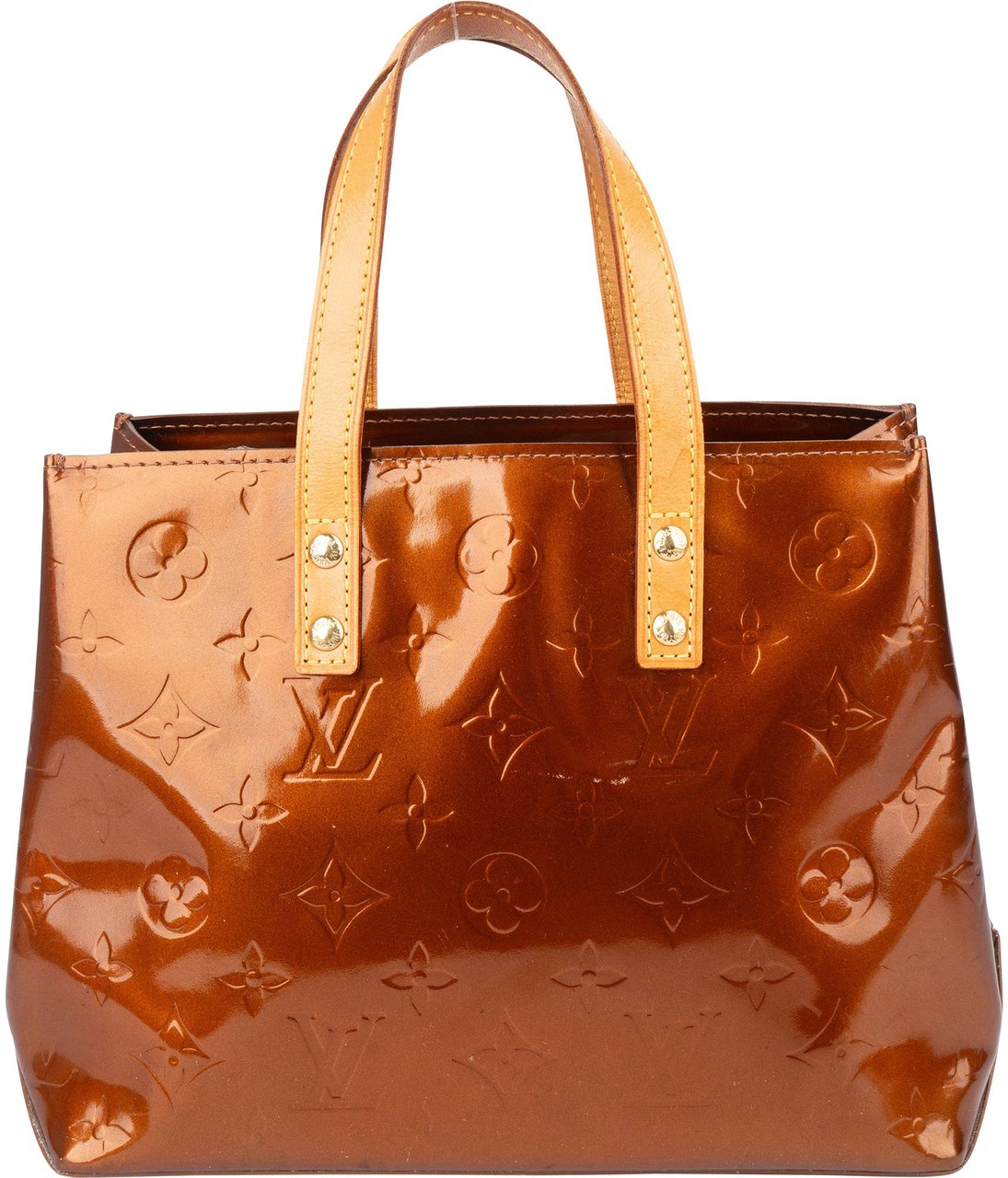 Louis Vuitton Louis Vuitton Vernis Monogram Reade PM Handbag Bruin