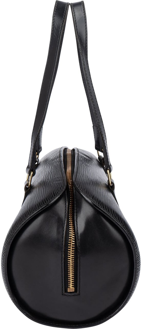 Louis Vuitton Louis Vuitton Noir Epi Leather Soufflot Handbag Zwart