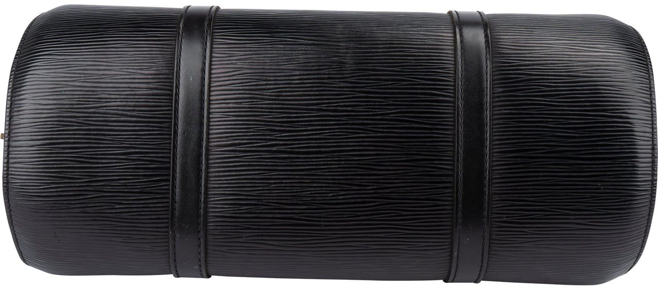 Louis Vuitton Louis Vuitton Noir Epi Leather Soufflot Handbag Zwart