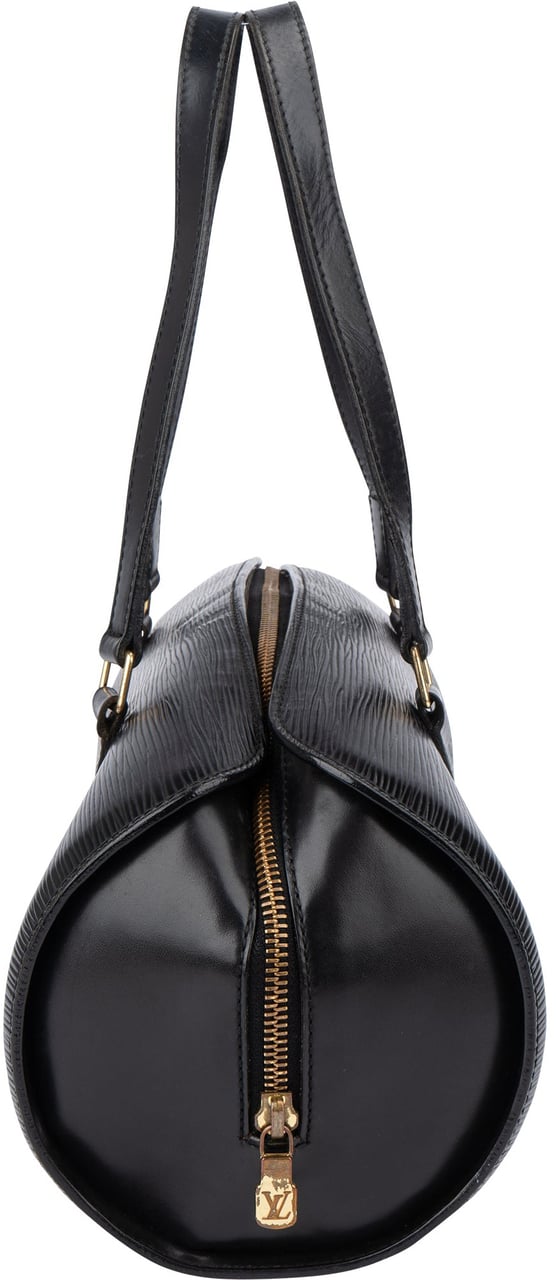 Louis Vuitton Louis Vuitton Noir Epi Leather Soufflot Handbag Zwart