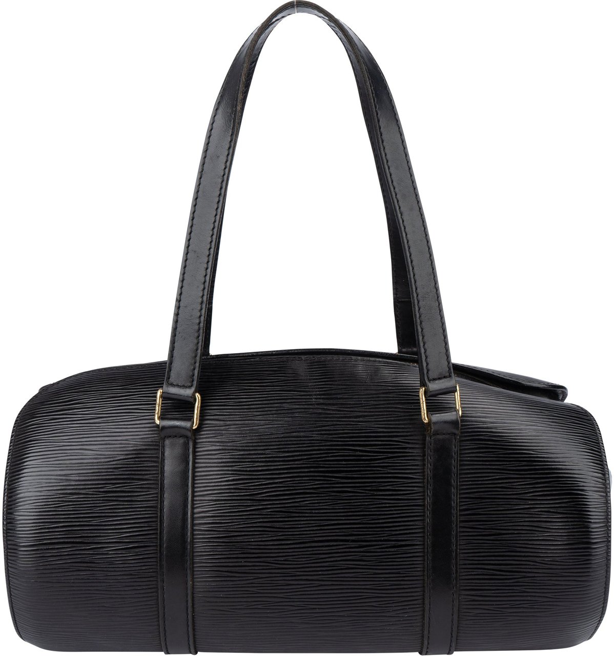 Louis Vuitton Louis Vuitton Noir Epi Leather Soufflot Handbag Zwart