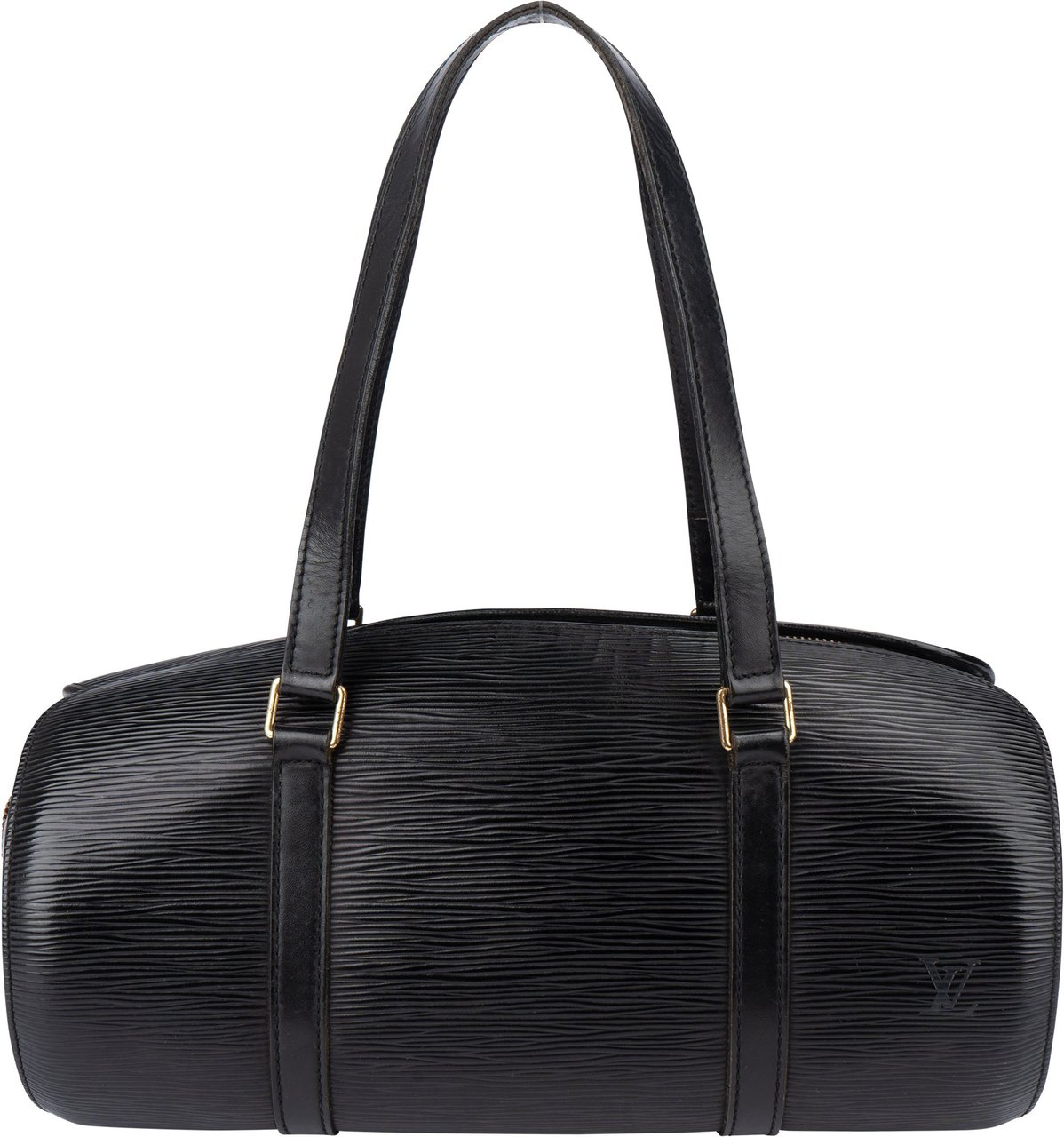 Louis Vuitton Louis Vuitton Noir Epi Leather Soufflot Handbag Zwart