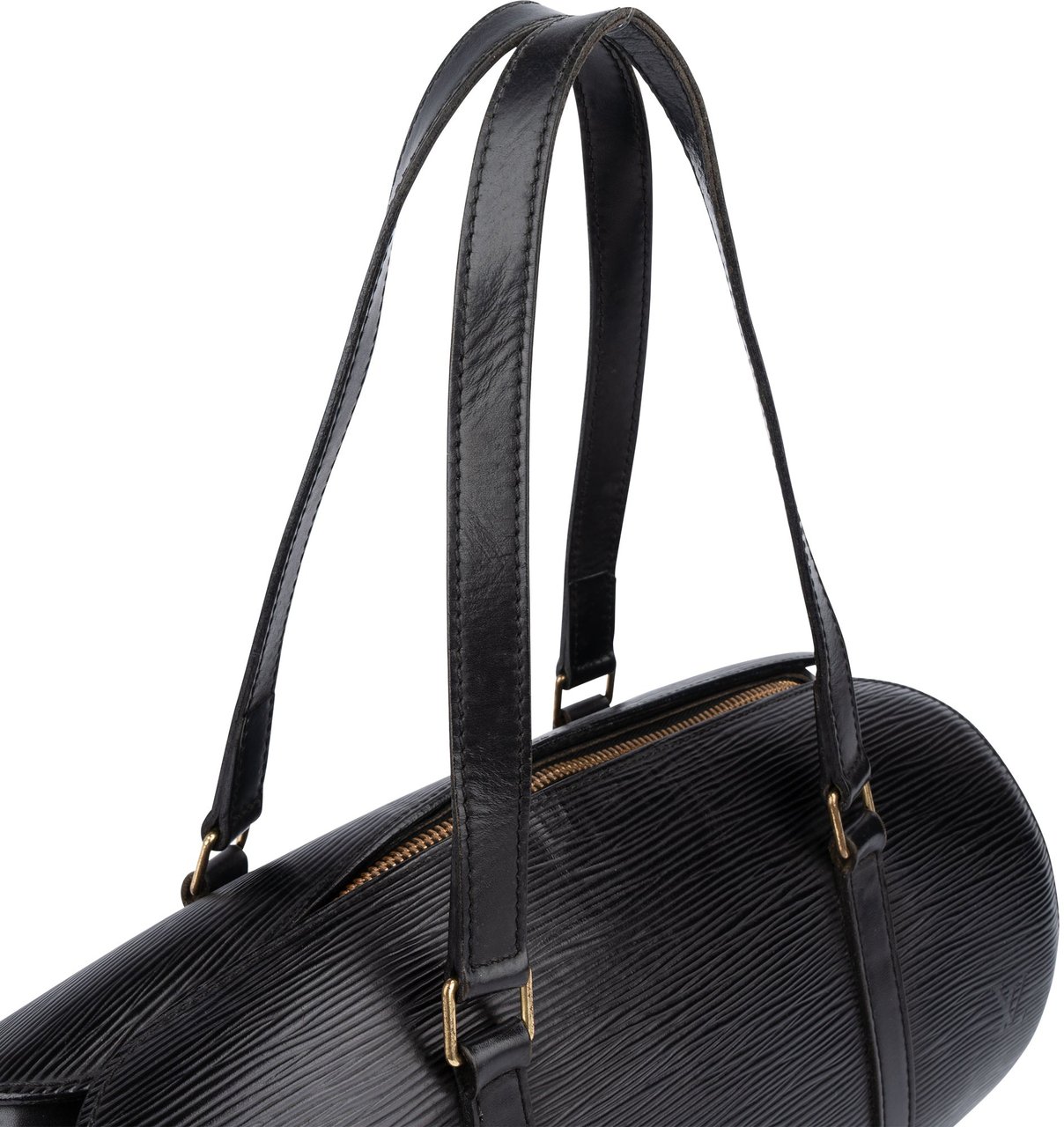 Louis Vuitton Louis Vuitton Noir Epi Leather Soufflot Handbag Zwart