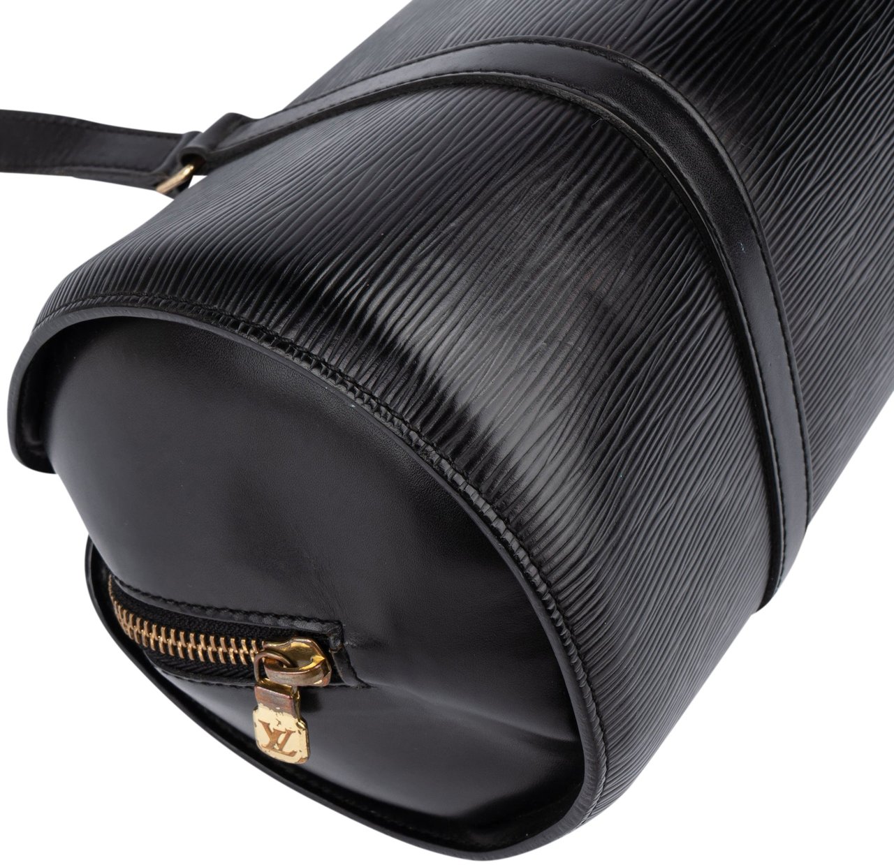 Louis Vuitton Louis Vuitton Noir Epi Leather Soufflot Handbag Zwart