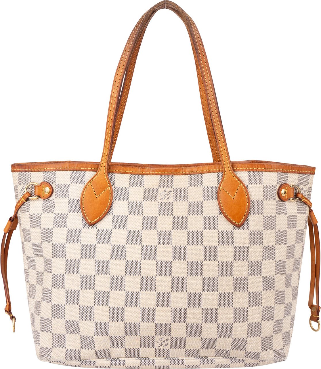 Louis Vuitton Louis Vuitton Damier Azur Monogram Neverfull PM Handbag Bruin