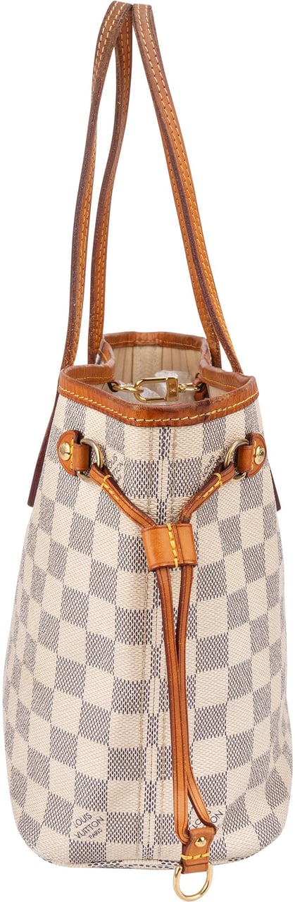 Louis Vuitton Louis Vuitton Damier Azur Monogram Neverfull PM Handbag Bruin