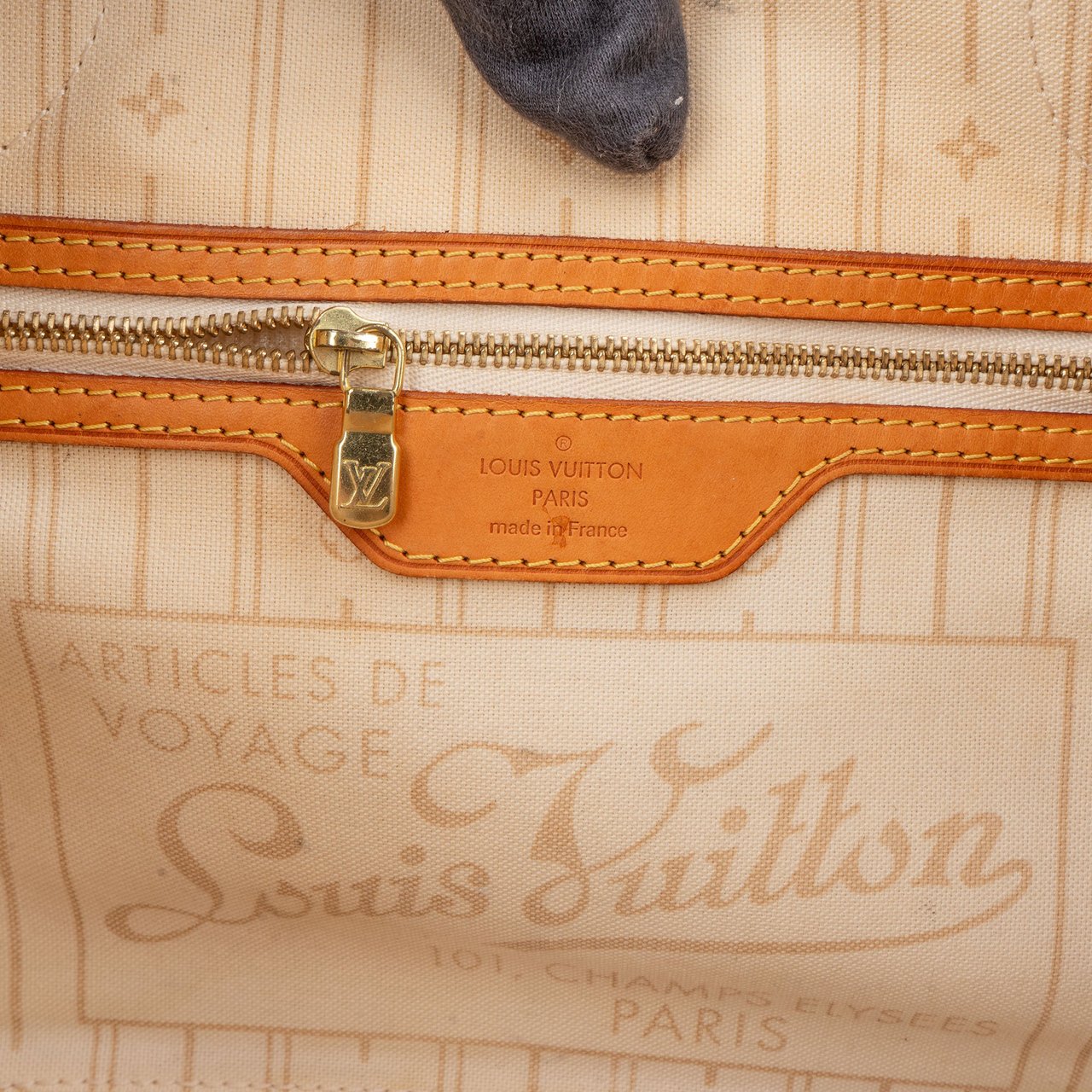 Louis Vuitton Louis Vuitton Damier Azur Monogram Neverfull PM Handbag Bruin