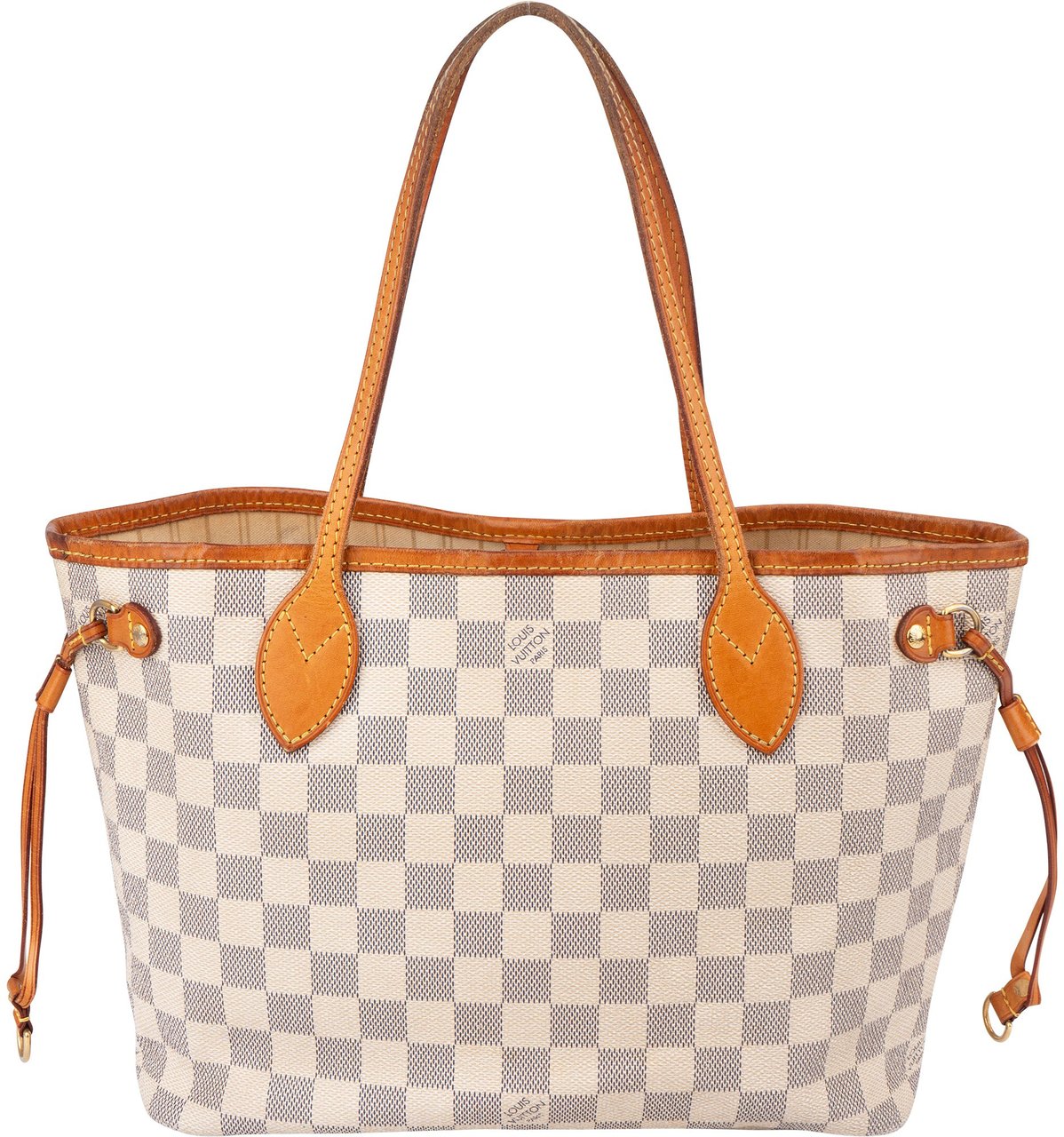 Louis Vuitton Louis Vuitton Damier Azur Monogram Neverfull PM Handbag Bruin