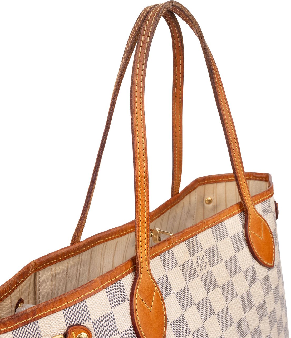 Louis Vuitton Louis Vuitton Damier Azur Monogram Neverfull PM Handbag Bruin