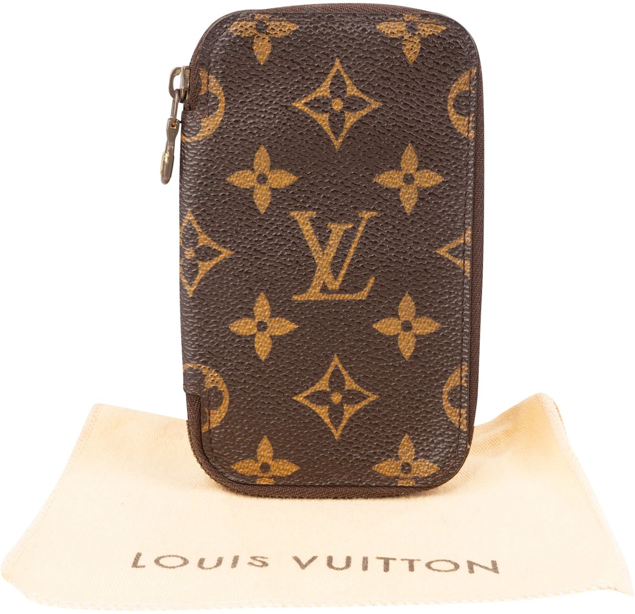 Louis Vuitton Louis Vuitton Canvas Monogram Zip Keyholder Bruin
