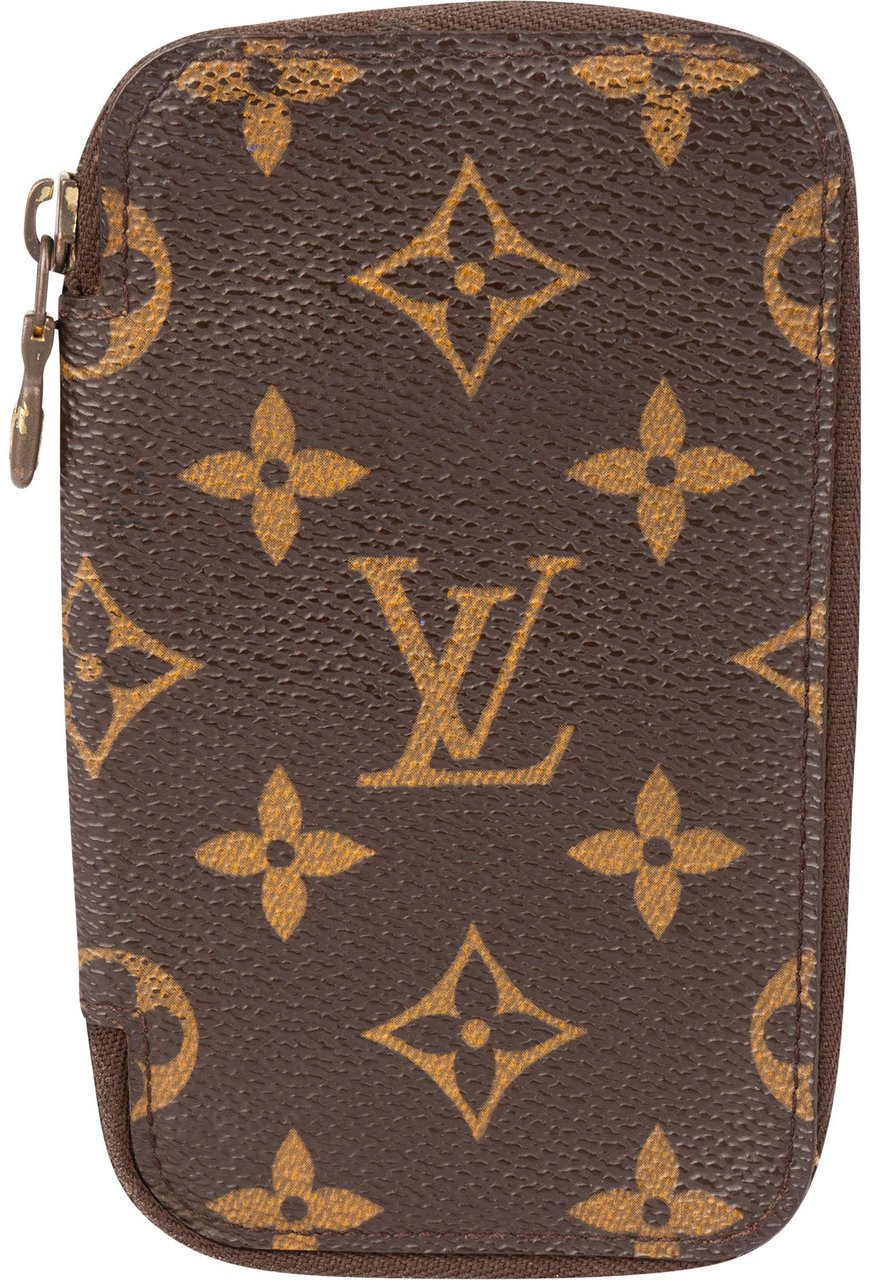 Louis Vuitton Louis Vuitton Canvas Monogram Zip Keyholder Bruin